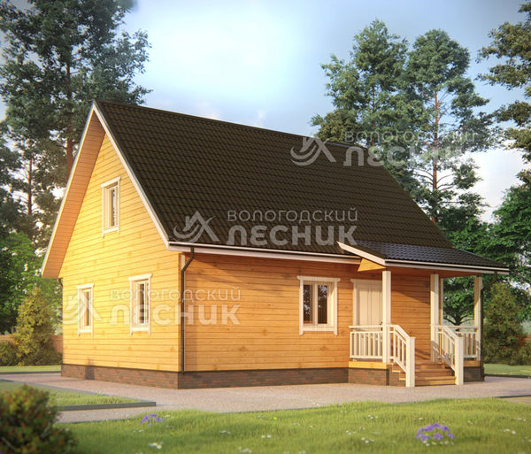 Проект дома из бруса 8.5x8 «Атлант»