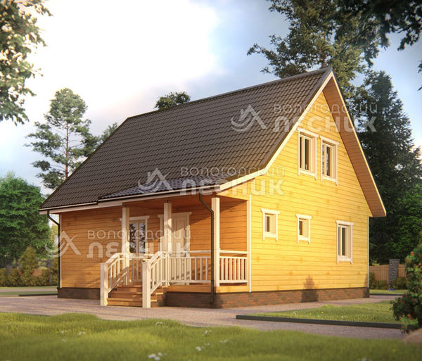 Проект дома из бруса 8.5x8 «Атлант»