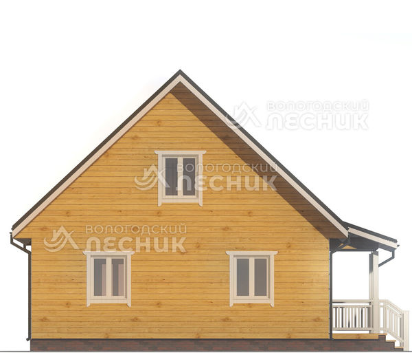 Проект дома из бруса 8.5x8 «Атлант»