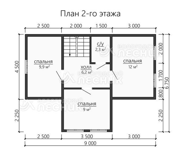 Проект дома из бруса 11.5x7.5 «Авангард»