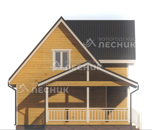 Проект дома из бруса 11.5x7.5 «Авангард»