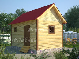 Проект бани из бруса 6х4 «Красная шапочка»
