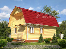 Проект бани из бруса 8х6 «Утренняя роса»