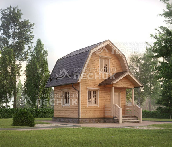 Проект каркасного дома 5х4 «Крепость»