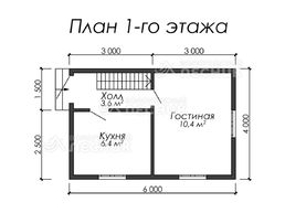 Проект дома из бруса 6х4 «Вавилон»