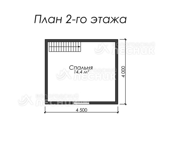 Проект каркасного дома 6х4 «Фортовый»