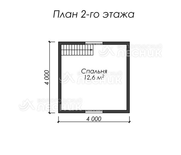 Проект каркасного дома 6х4 «Лидер»