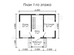 Проект дома из бруса 6х4 «Викинг»