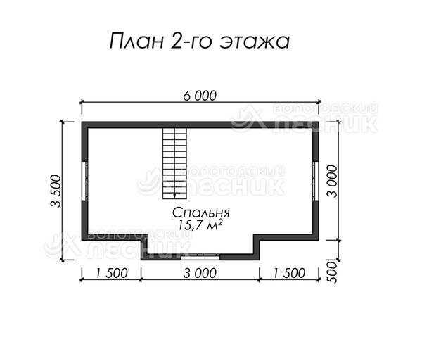 Проект каркасного дома 6х4 «Викинг»