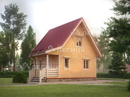 Проект дома из бруса 6х6 «Каприз»