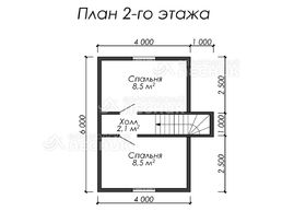 Проект дома из бруса 6х6 «Каприз»