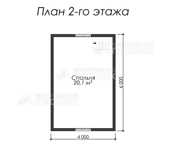 Проект дома из бруса 6х6 «Вологодский Лесник»
