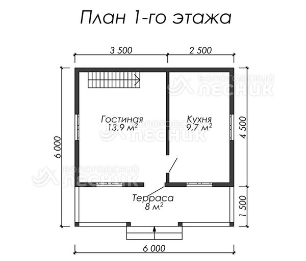 Проект дома из бруса 6х6 «Варяг»