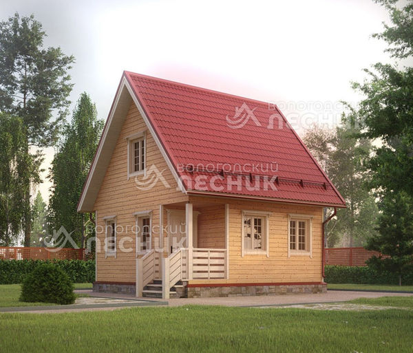 Проект каркасного дома 6х6 «Согласие»