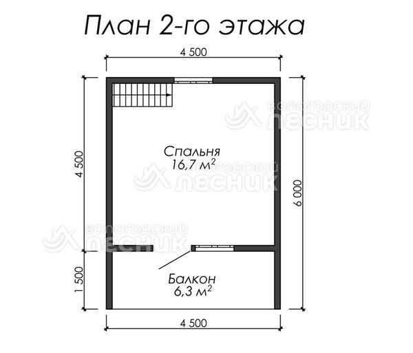 Проект каркасного дома 6х6 «Очаг»