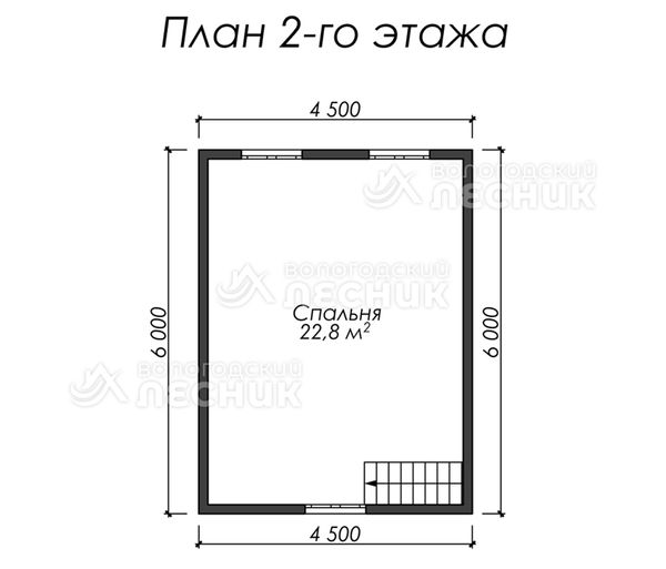 Проект каркасного дома 6х6 «Семейный»