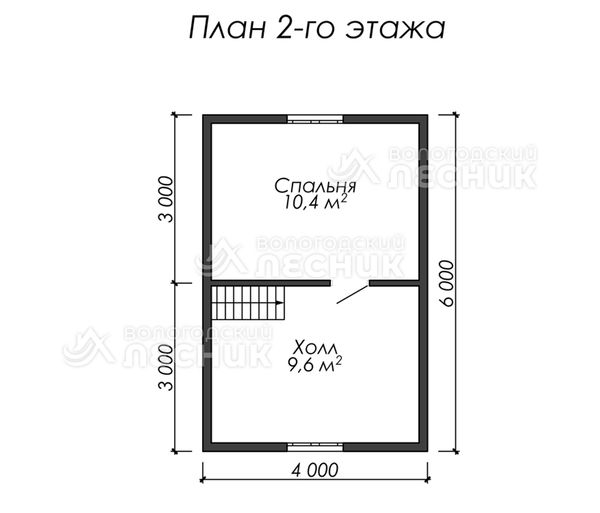 Проект дома из бруса 6х6 «Полянка»