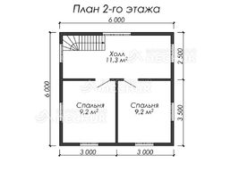Проект каркасного дома 6х6 «Терем»