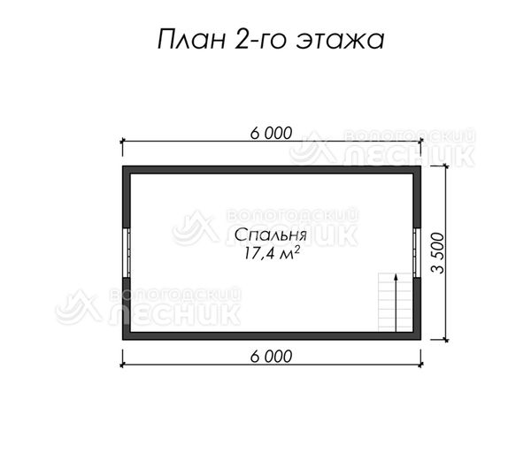 Проект каркасного дома 7х6 «Дворик»