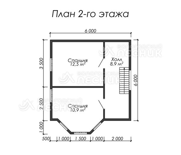 Проект каркасного дома 7х6 «Дворец»