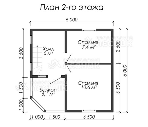Проект дома из бруса 7х7 «Жизнь»