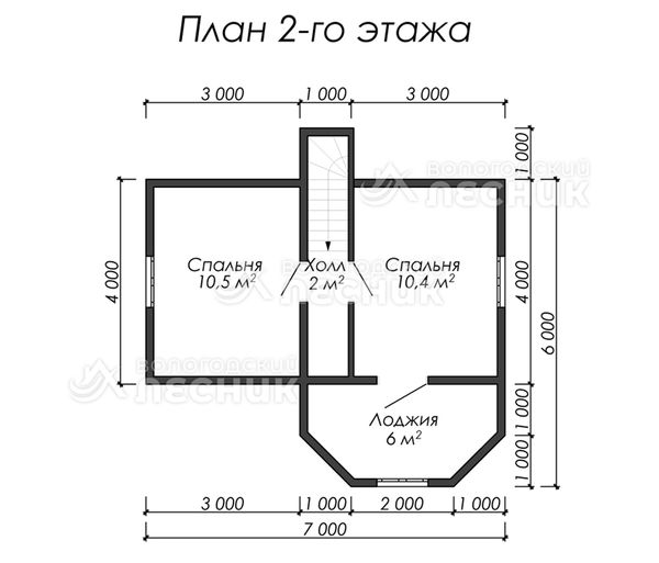 Проект каркасного дома 7х7 «Здоровье»