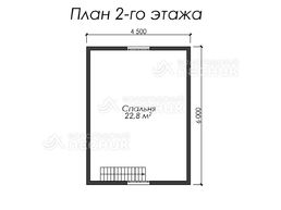 Проект дома из бруса 7.5х6 «Князь»