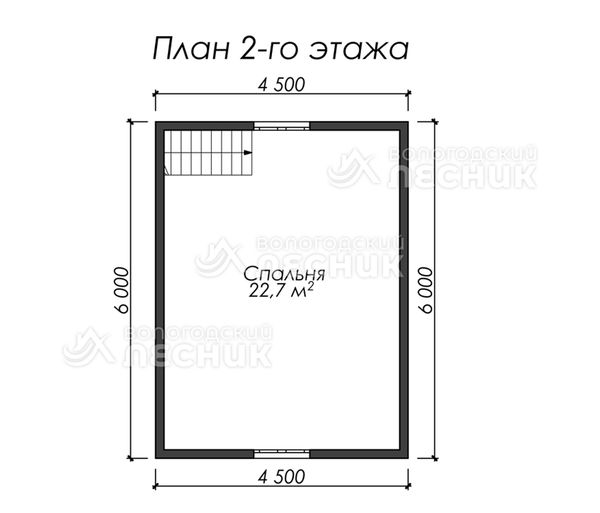 Проект каркасного дома 7.5х6 «Незабудка»
