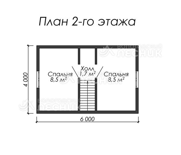 Проект дома из бруса 8х6 «Цитадель»