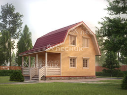 Проект дома из бруса 8х6 «Крепкий орешек»