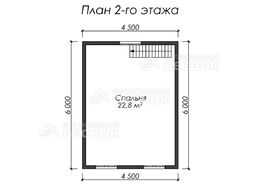 Проект дома из бруса 8х6 «Крепкий орешек»