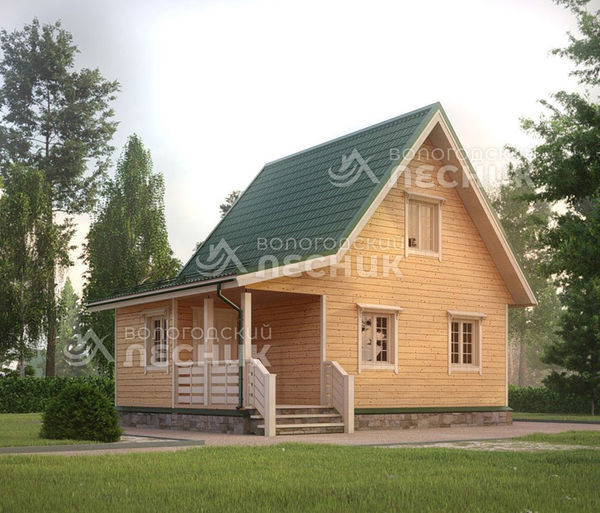 Проект каркасного дома 8х6 «Гарант»