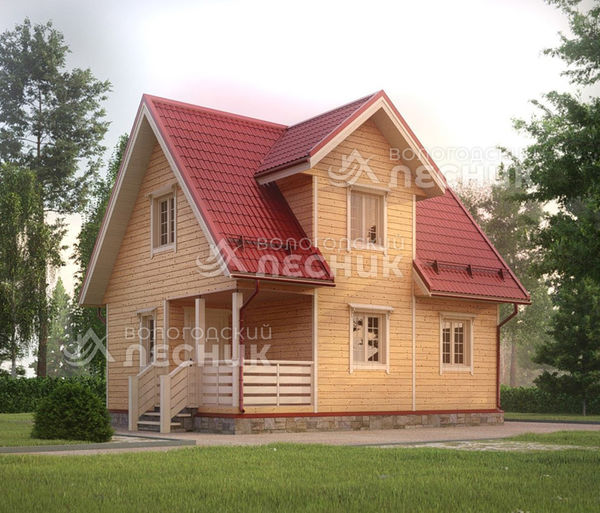 Проект каркасного дома 8х6 «Карпаты»