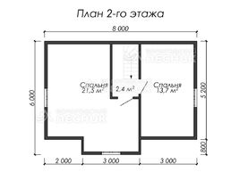 Проект дома из бруса 8х6 «Карпаты»