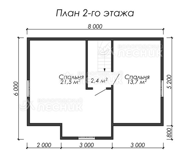 Проект каркасного дома 8х6 «Карпаты»