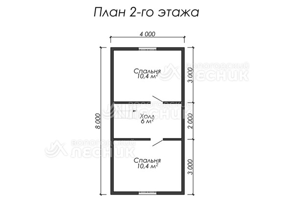 Проект дома из бруса 8х6 «Звезда»