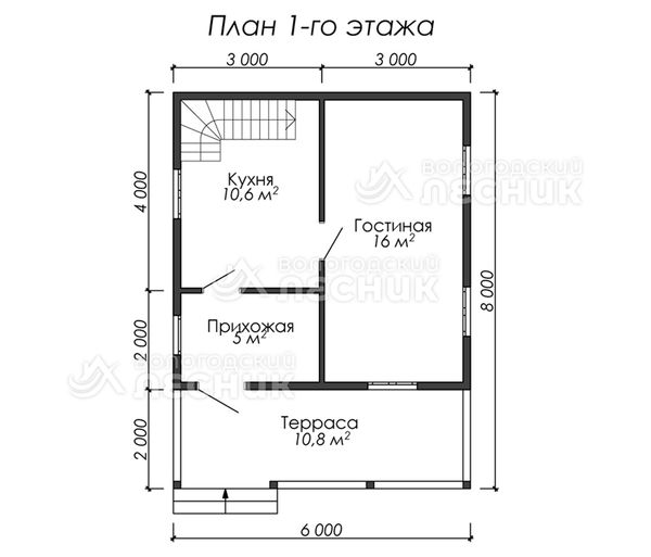 Проект каркасного дома 8х6 «Сибирь»