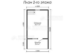 Проект дома из бруса 8х6 «Сибирь»