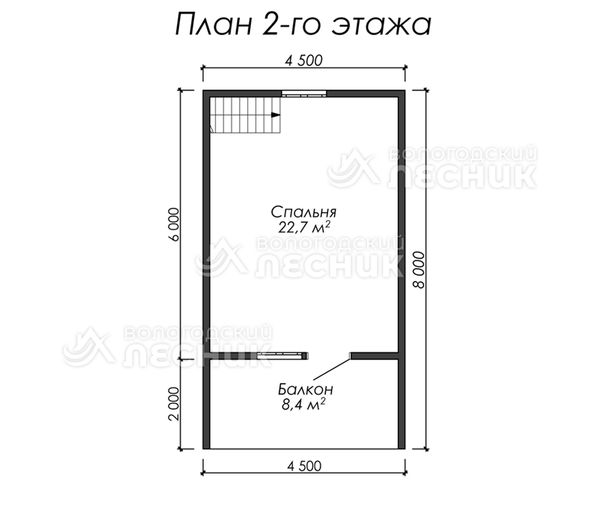 Проект каркасного дома 8х6 «Сибирь»