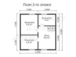 Проект дома из бруса 8х6 «Березовая роща»