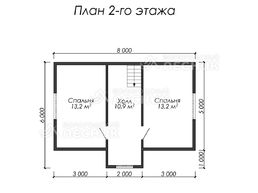 Проект дома из бруса 8х7 «Серебряный дождь»