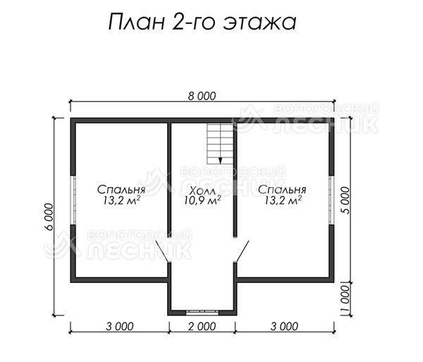 Проект каркасного дома 8х7 «Серебряный дождь»