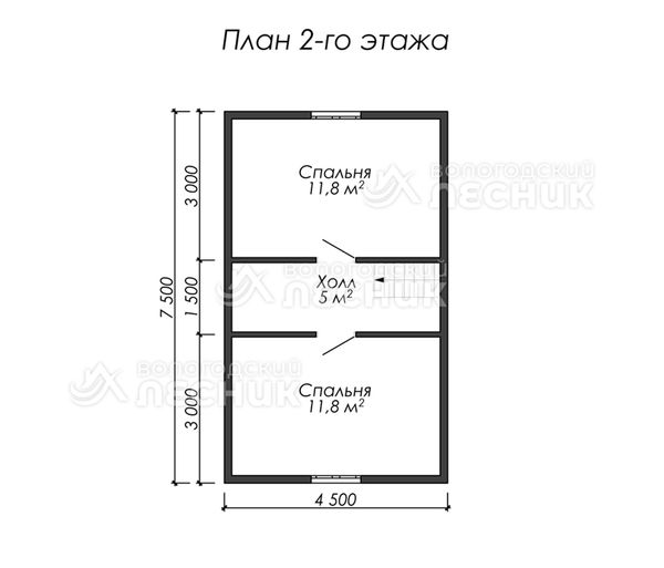 Проект каркасного дома 8х7.5 «Рижский залив»