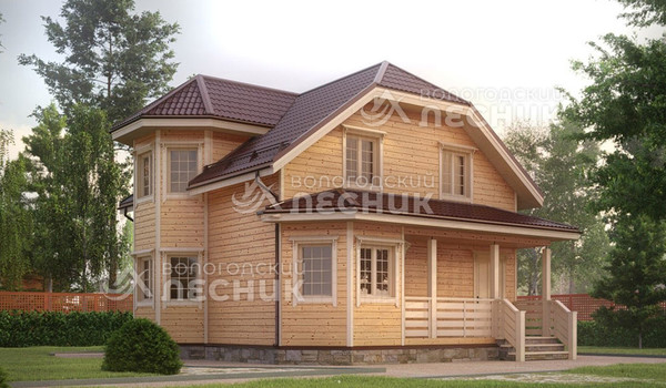 Проект каркасного дома 7.5х7.5 «Байкал»