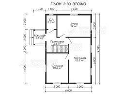 Проект дома из бруса 9х6 «Кленовый лист»