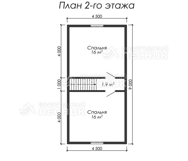 Проект каркасного дома 9х6 «Кленовый лист»