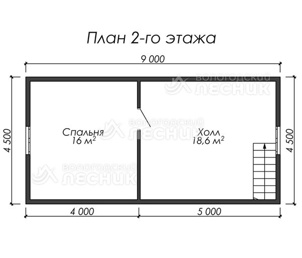 Проект каркасного дома 9х6 «Крылатые качели»