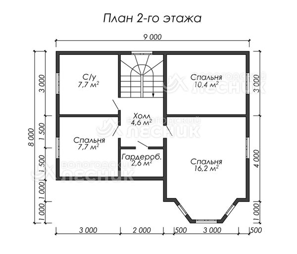 Проект каркасного дома 9х7 «Эверест»