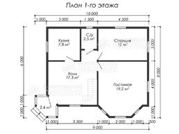 Проект дома из бруса 9х7 «Радуга»