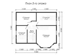 Проект дома из бруса 9х7 «Радуга»